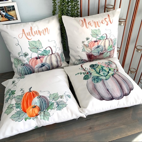 Multicolored Autumn Harvest Fall Pillowcase Set - Picture 6 of 7